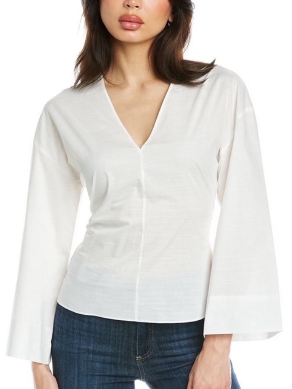 Vince 100% Cotton Double V Top, XS. MSRP $245